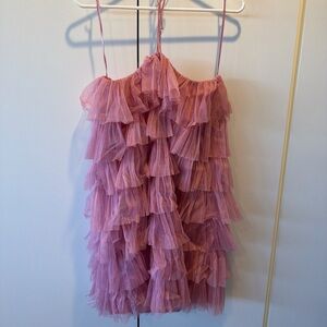 Zara Dusty Pink Tulle Dress